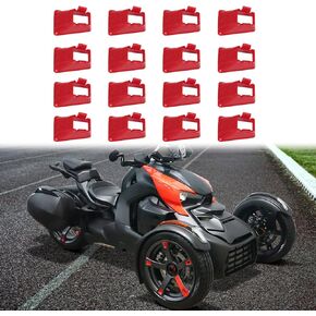 Wheel Accents Kit for Ryker, Adrenaline Red Tire Wheel Hub Caps Covers Compatible with Can-Am Ryker All Models Accessories Replace for 219400920 (16PCS)