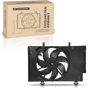 A-Premium Engine Radiator Cooling Fan Assembly Compatible with Select Ford Models - Fiesta 2011-2017, L4 1.6L - Replace# BE8Z8C607A, D3B58C607AE