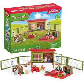 Schleich Little Pets Playset - Farm Friends Picnic Set with Girl, Pet Shelter, Toys, Food and Accessories, Miniature Animals, 26-Piece Kids Toy in Saudi Arabia
