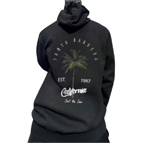 SOLY HUX Hoodies for Men Graphic Letter Print Oversized Sweatshirt Drop Shoulder Long Sleeve Pullover Tops