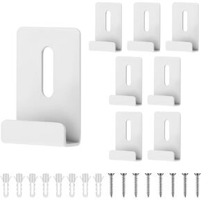 8Pcs Mirror Hangers for The Wall, Metal Heavy Mirror Mounting Hardware, Mirror Mounting Clips with Screws, Mirror Hanging Kit for Frameless Mirror Mounting Wall Tile Billboard Display(Silver)