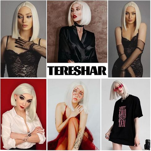 Pink Peekaboo Bob Wig with Bangs Short Straight Bob Wig for Women Shoulder Length Black and Pink Highlights Wig for Daily Party Use (12inch) in Kuwait
