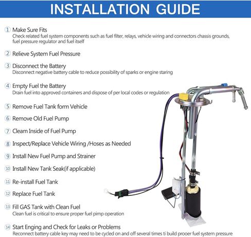 استبدال مضخة الوقود FAERSI # E3622S متوافق مع 1996-1997 Chevy | جي إم سي C1500 C2500 C3500 K1500 K2500 K3500 V6 V8 4.3L 5.0L 5.7L 7.4L وحدة الجمعية in Kuwait