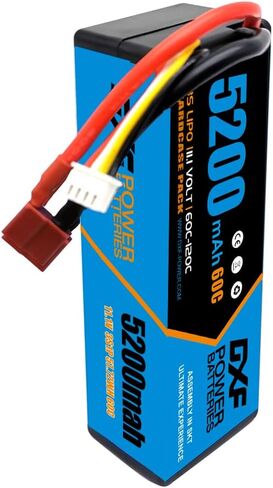 DXF 3S Lipo Battery 5200mAh 11.1V 60C RC Battery Hard Case with Deans Connector for RC Car Boat Truck Helicopter Airplane Racing Models(2 Pack) in Saudi Arabia