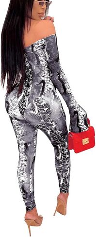 Clubwear Sexy Jumpsuit for Women Bodycon Long Sleeve See Through Long Skinny Pants for Evening Party in Kuwait
