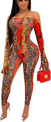 Clubwear Sexy Jumpsuit for Women Bodycon Long Sleeve See Through Long Skinny Pants for Evening Party in Kuwait