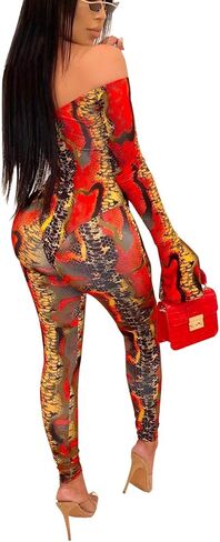 Clubwear Sexy Jumpsuit for Women Bodycon Long Sleeve See Through Long Skinny Pants for Evening Party in Kuwait