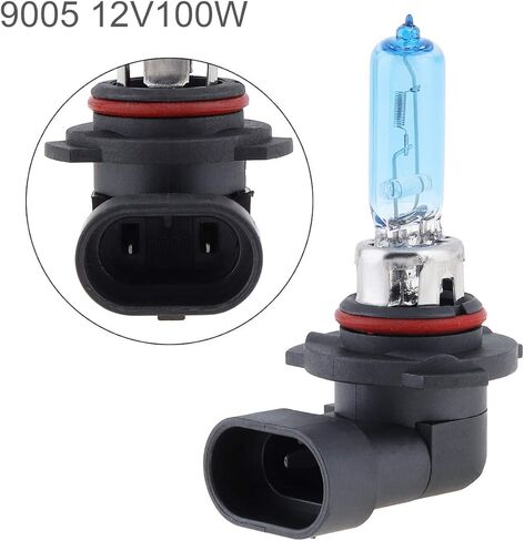9005 مصباح هالوجين، 12 فولت 100 واط 5000 كيلو ضوء أبيض فائق السطوع مصباح هالوجين للسيارة مصباح ضباب أمامي تلقائي، حزمة من 2 in Kuwait