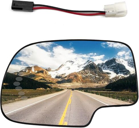 Passenger Right Side Heated Mirror Glass with Arrow Signal Exterior Mirror, Compatible with 2003-2007 Chevy Silverado Suburban Tahoe GMC Sierra Yukon 1500 Cadillac Escalade, Replace # 88944392 in Saudi Arabia