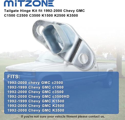 مجموعة مفصلات الباب الخلفي من MITZONE متوافقة مع 1992-2000 Chevy GMC C1500 C2500 C3500 K1500 K2500 K3500 استبدال # 15521579 15603558 15691087 15691088 in Saudi Arabia