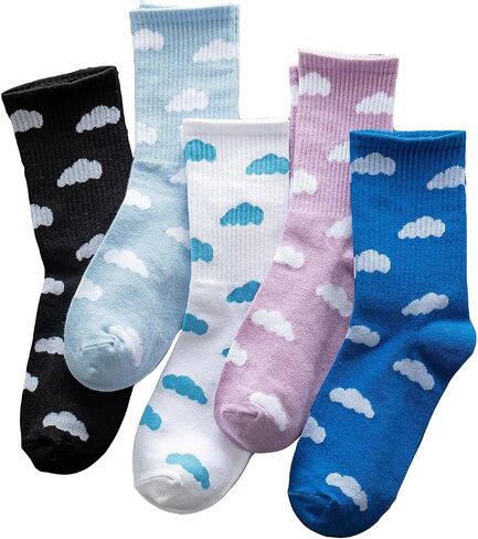 Benefeet Sox Cute Cotton Socks for Women and Girls Fun Cool Patterned Athletic Crew Socks Novelty Casual Dress Socks in Saudi Arabia