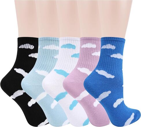 Benefeet Sox Cute Cotton Socks for Women and Girls Fun Cool Patterned Athletic Crew Socks Novelty Casual Dress Socks in Saudi Arabia