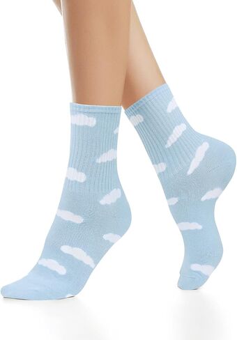 Benefeet Sox Cute Cotton Socks for Women and Girls Fun Cool Patterned Athletic Crew Socks Novelty Casual Dress Socks in Saudi Arabia
