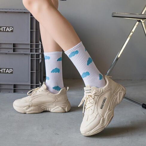 Benefeet Sox Cute Cotton Socks for Women and Girls Fun Cool Patterned Athletic Crew Socks Novelty Casual Dress Socks in Saudi Arabia