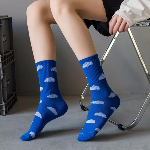 Benefeet Sox Cute Cotton Socks for Women and Girls Fun Cool Patterned Athletic Crew Socks Novelty Casual Dress Socks in Saudi Arabia