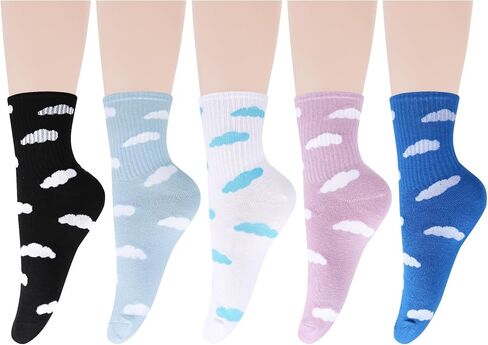 Benefeet Sox Cute Cotton Socks for Women and Girls Fun Cool Patterned Athletic Crew Socks Novelty Casual Dress Socks in Saudi Arabia