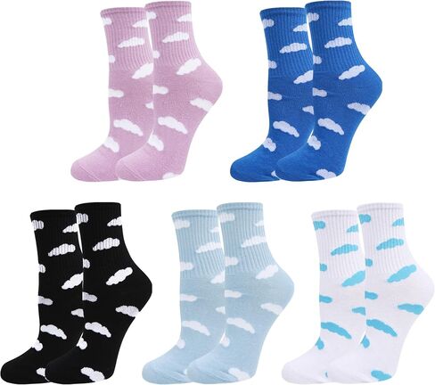 Benefeet Sox Cute Cotton Socks for Women and Girls Fun Cool Patterned Athletic Crew Socks Novelty Casual Dress Socks in Saudi Arabia