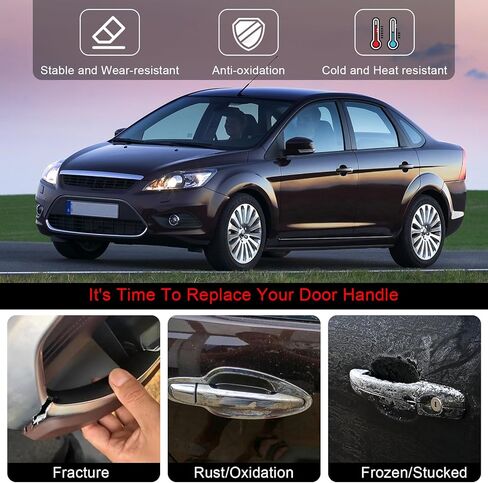 FAERSI مقبض الباب الخارجي استبدال الجانب الأمامي للسائق لـ 2008 2009 2010 2011 Ford Focus #8S4Z-54218A14-AA in Kuwait
