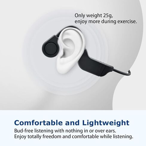 سماعات رأس بلوتوث رياضية مفتوحة الأذن IPX8 مقاومة للماء للسباحة مع ميكروفون - تشغيل MP3 ذاكرة 8 جيجا مدمجة مناسبة للسباحة وركوب الدراجات والتزلج والجري in Kuwait