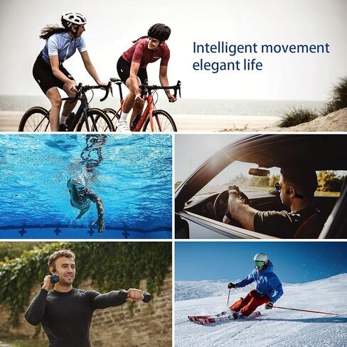 سماعات رأس بلوتوث رياضية مفتوحة الأذن IPX8 مقاومة للماء للسباحة مع ميكروفون - تشغيل MP3 ذاكرة 8 جيجا مدمجة مناسبة للسباحة وركوب الدراجات والتزلج والجري in Kuwait