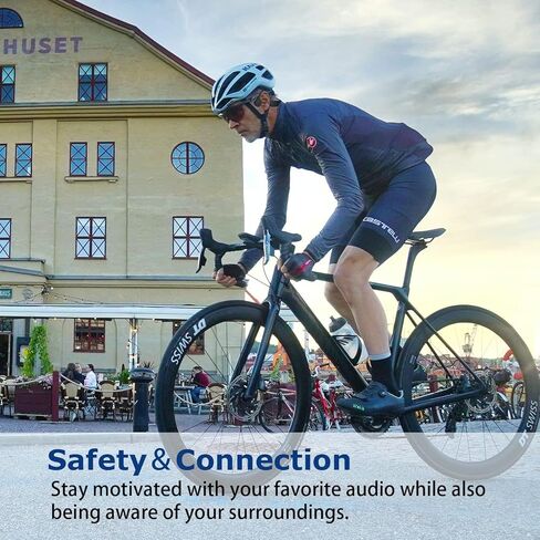 سماعات رأس بلوتوث رياضية مفتوحة الأذن IPX8 مقاومة للماء للسباحة مع ميكروفون - تشغيل MP3 ذاكرة 8 جيجا مدمجة مناسبة للسباحة وركوب الدراجات والتزلج والجري in Kuwait