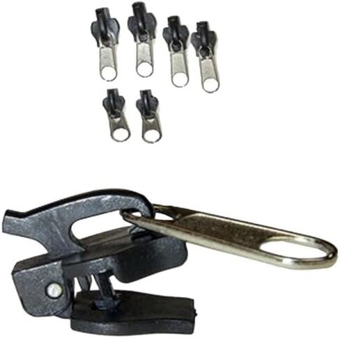 6Pcs Black Universal Instant Fix Zipper Repair Kit Replacement Zip Slider Teeth Zippers Design Arts, Crafts and Sewing, Fasteners, Zipper Repair Kit in Saudi Arabia