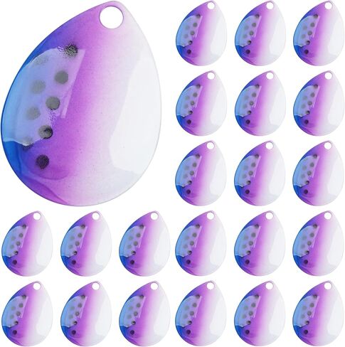 Colorado Blades Spinner Blades Lure Making Kit, 30pcs Colorful Metal Blades Easy Spin Spoons Inline Spinner Walleye Rig Making DIY Fishing Lure Making Supplies for Trout Salmon Bass Fishing in Kuwait
