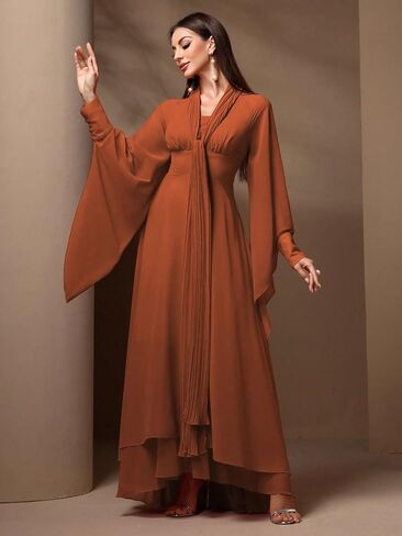 TOLEEN Summer Floral Dresses for Women Long Sleeve Casual Style Beach Swing Dresses in Saudi Arabia