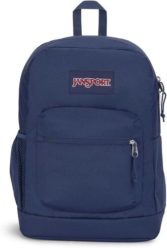 حقيبة ظهر JanSport Cross Town Plus - حجرة رئيسية كبيرة، جيب جانبي لزجاجة المياه، حقيبة كمبيوتر محمول مبطنة مقاس 15 بوصة - كحلي in Saudi Arabia