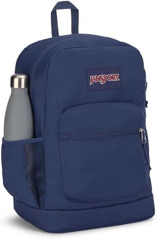حقيبة ظهر JanSport Cross Town Plus - حجرة رئيسية كبيرة، جيب جانبي لزجاجة المياه، حقيبة كمبيوتر محمول مبطنة مقاس 15 بوصة - كحلي in Saudi Arabia