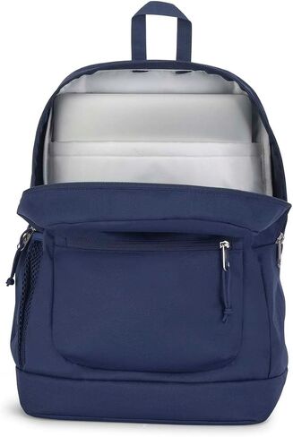 حقيبة ظهر JanSport Cross Town Plus - حجرة رئيسية كبيرة، جيب جانبي لزجاجة المياه، حقيبة كمبيوتر محمول مبطنة مقاس 15 بوصة - كحلي in Saudi Arabia