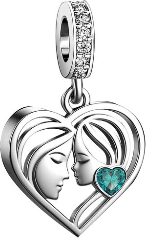 Mother Daughter Mom Women Bead Charms Compatible with Pandora Bracelets Christmas Halloween in Kuwait