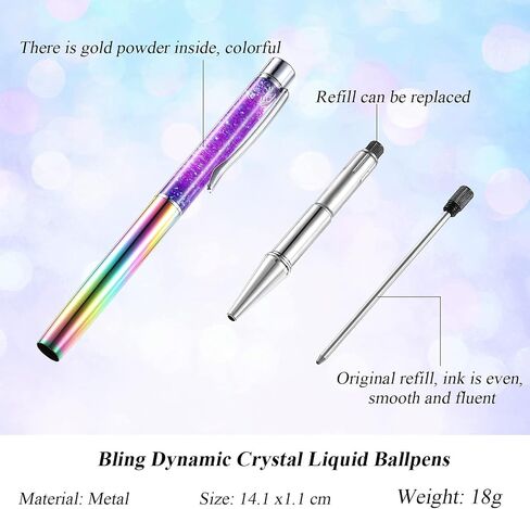 HESTYA 16 Pieces Ballpoint Pens Flower Dynamic Crystal Pens for School Black Ink Ballpoint Pens Flower Liquid Sand Pen for Birthday, Back to School Seasons, Wedding, Home Office(Liquid Style) in Saudi Arabia