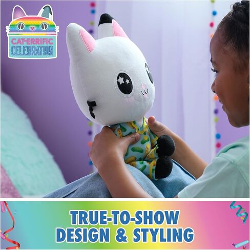 Gabby's Dollhouse Sleepy Time Pandy Paws Plush Toy, 13-Inch Stuffed Animal with Light-Up Cheeks, Kids Toys for Girls & Boys Ages 3+ in Kuwait