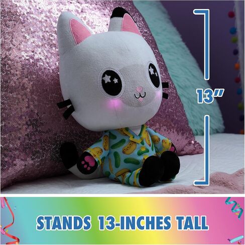 Gabby's Dollhouse Sleepy Time Pandy Paws Plush Toy, 13-Inch Stuffed Animal with Light-Up Cheeks, Kids Toys for Girls & Boys Ages 3+ in Kuwait