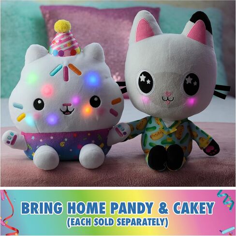 Gabby's Dollhouse Sleepy Time Pandy Paws Plush Toy, 13-Inch Stuffed Animal with Light-Up Cheeks, Kids Toys for Girls & Boys Ages 3+ in Kuwait