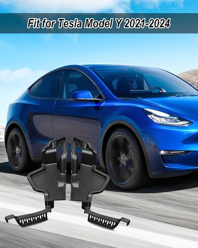 صندوق حاجز الماء بغطاء الرأس، قناة شبكة دليل المياه متوافقة مع طراز Tesla Y 2021 2022 2023 2024 للجذع الأمامي باللون الأسود واليسار واليمين قطعتين in Saudi Arabia