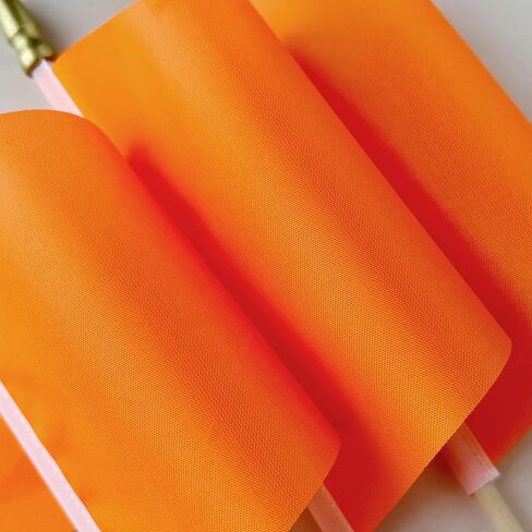 20 Pack Solid Color Plain Orange Pennant Flags on Stick Small Mini Handheld Triangle Blank DIY Graffiti Flags Decorations,5x8 Inch in Kuwait