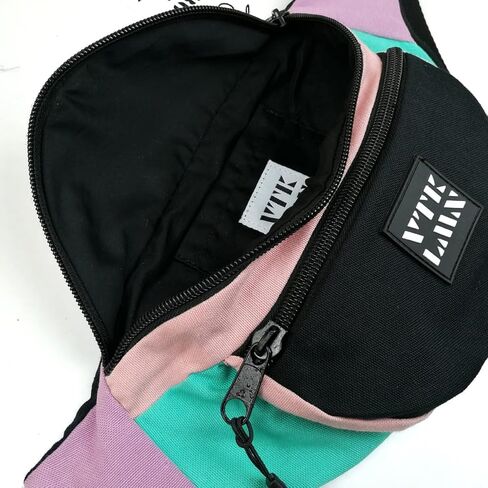 مجموعة Vatkalimon الناعمة الملونة من Fanny Pack مكونة من حقيبتين بحزام للسيدات، وحقائب فاني للنساء، وظهر كروس للجنسين مع سحابين in Saudi Arabia