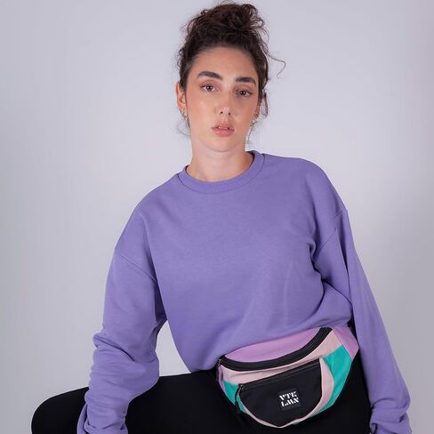 مجموعة Vatkalimon الناعمة الملونة من Fanny Pack مكونة من حقيبتين بحزام للسيدات، وحقائب فاني للنساء، وظهر كروس للجنسين مع سحابين in Saudi Arabia