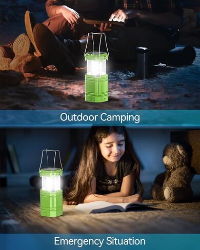 LED Camping Lantern Rechargeable,Flashlight Lantern for Power Outages & Hurricane Storms,Hand Crank/USB/Solar Powered Lanterns with 3000 Battery Power,Waterproof (Black)… in Saudi Arabia