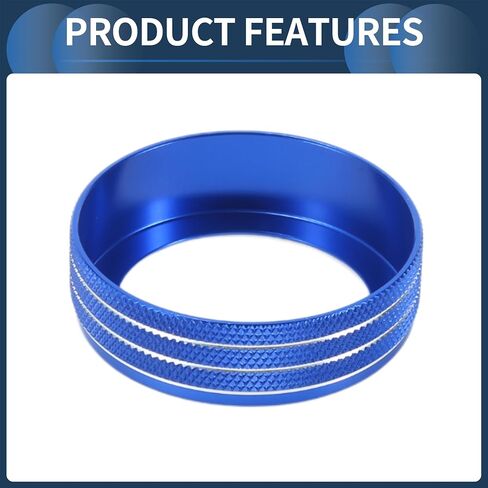 Headlight Fog Light Control Switch Knob Cover Ring, Interior Decal Trim for Dodge for RAM 2018-2022 Blue, 1 Pc in Saudi Arabia