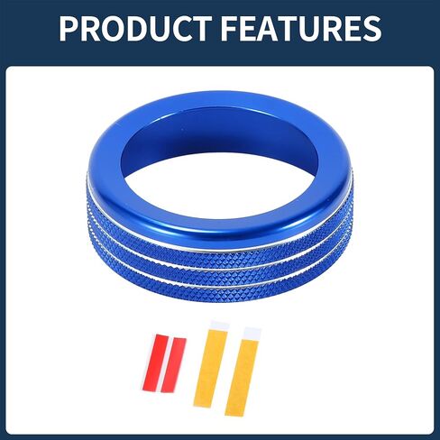 Headlight Fog Light Control Switch Knob Cover Ring, Interior Decal Trim for Dodge for RAM 2018-2022 Blue, 1 Pc in Saudi Arabia