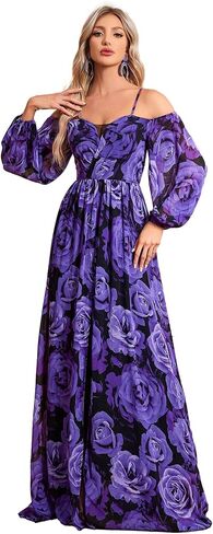 TOLEEN Summer Floral Dresses for Women Long Sleeve Casual Style Beach Swing Dresses in Saudi Arabia