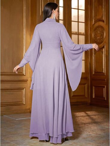 فساتين TOLEEN الصيفية المزخرفة بالزهور للنساء بأكمام طويلة ونمط كاجوال على الشاطئ in Kuwait