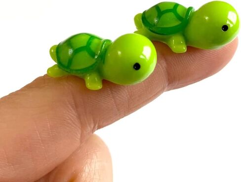 Mini Resin Turtle, Dollhouse Miniature Tiny Resin Turtle, Terrarium Fairy Garden Dolls Toy, Mini Micro Landscaping Decoration (2 PCS) in Saudi Arabia