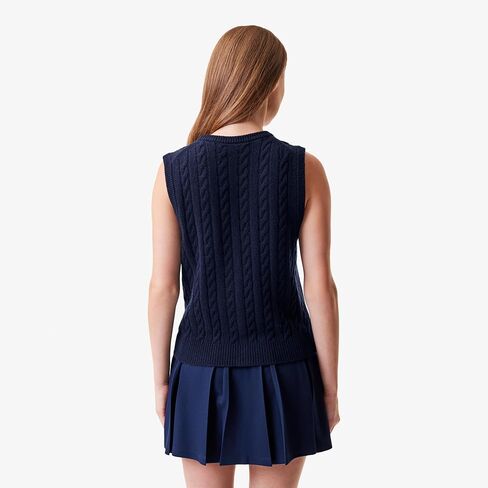 Lacoste Women's Sleeveless Cashmere Cardigan in Saudi Arabia