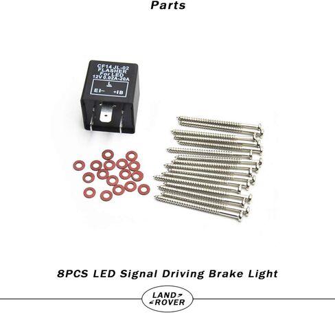 طقم إضاءة LED للتحديث من NSLUMO Defender 8 قطع 73 مم مؤشر كهرماني مستدير ضوء أمامي خلفي ضوء خلفي لسيارة Land Rover Defender 90/110 مع مجموعة ضوء المدافع عن العدسات الملونة المتعرية in Kuwait