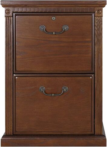 خزانة ملفات ذات درجين من Martin Furniture Huntington Oxford، درج ملفات تخزين المكتب، بني in Kuwait