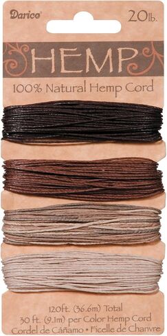 DARICE 1936-86 Hemp Earthy Card Set, 20-Pound by 120-Feet, Assorted in Saudi Arabia